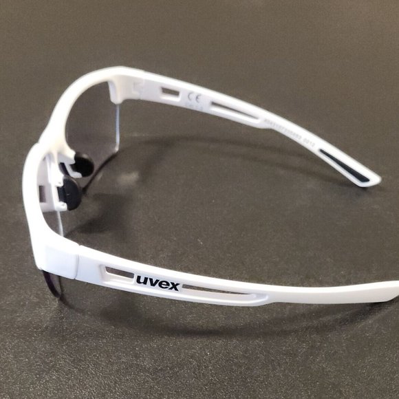 COPY - UVEX Sportstyle 805 V Sunglasses Mens Polarized Smoke Lens White Frame - Picture 9 of 10